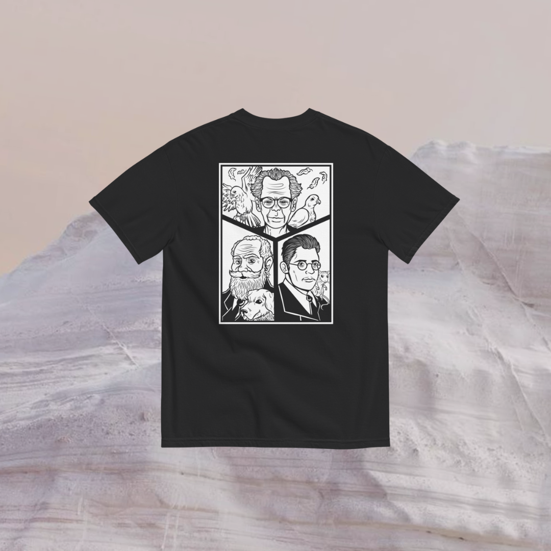 Camiseta negra oversize "BIG THREE"