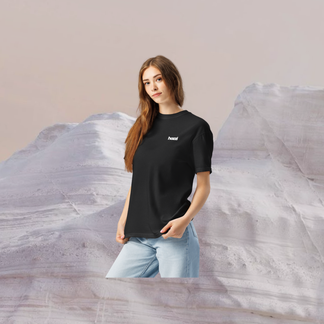 Camiseta negra oversize "BIG THREE"