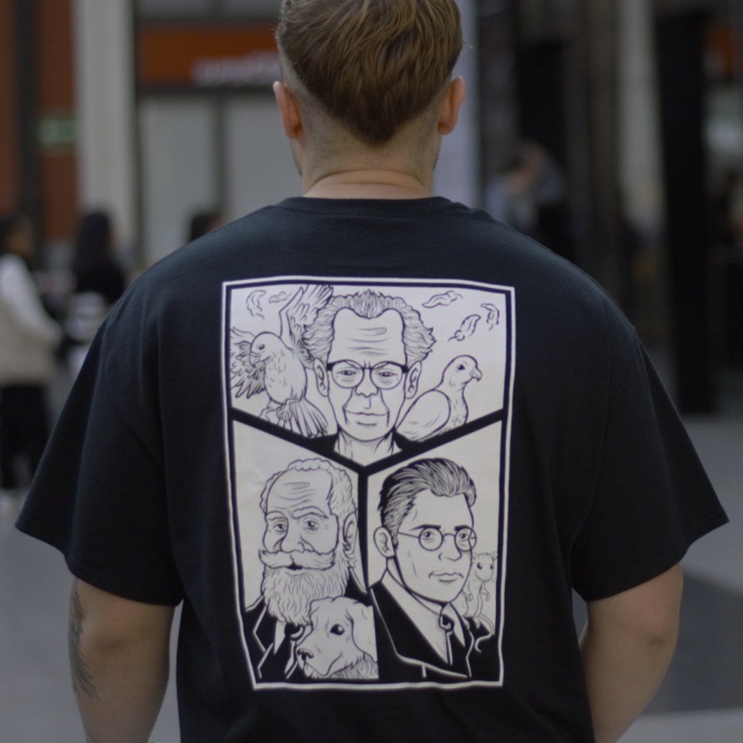 Camiseta negra oversize "BIG THREE"