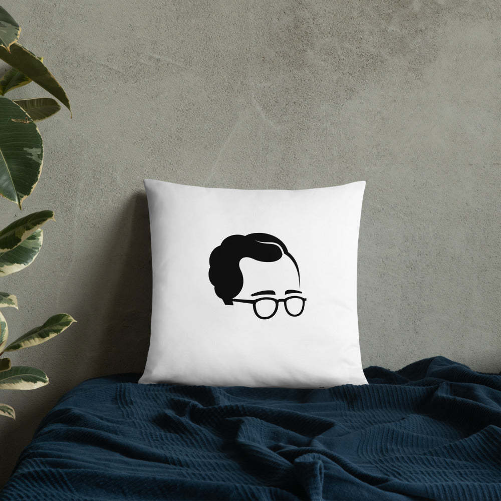 Cojín blanco decorativo personalizado de buena calidad para tu hogar. Con diseño chulo, moderno, minimalista, artístico y estético. Inspirado en psicología.