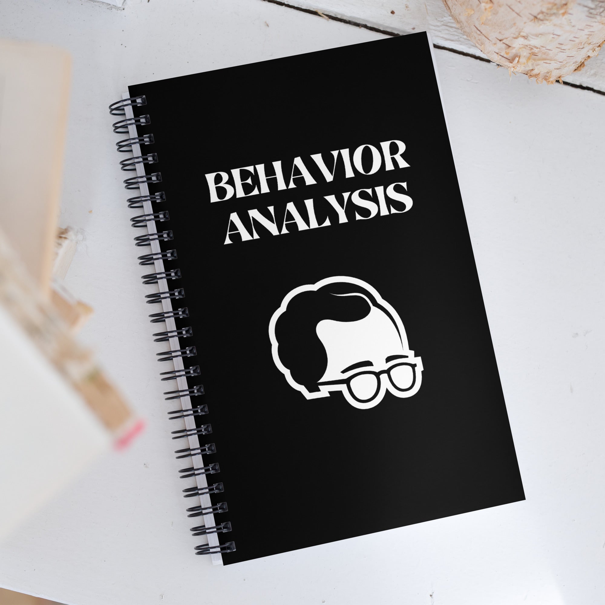 Cuaderno personalizado de psicología con diseño moderno, estético, artístico. Para apuntar notas, ideas y reflexiones en la universidad, congreso o terapia.