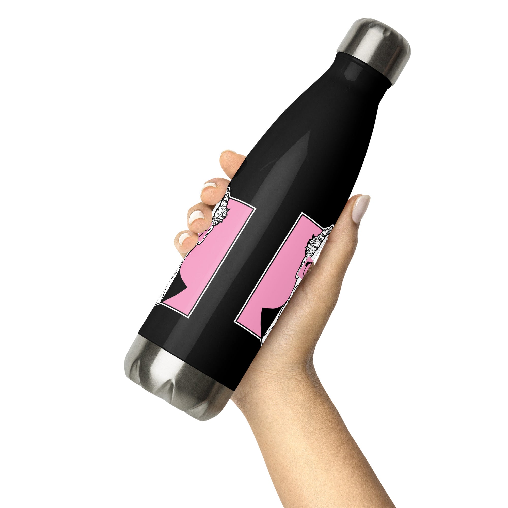 Botella de acero inoxidable de 500 ml con diseño personalizado y estética moderna, urbana, artística, minimalista. Con significado e inspiración en psicología.
