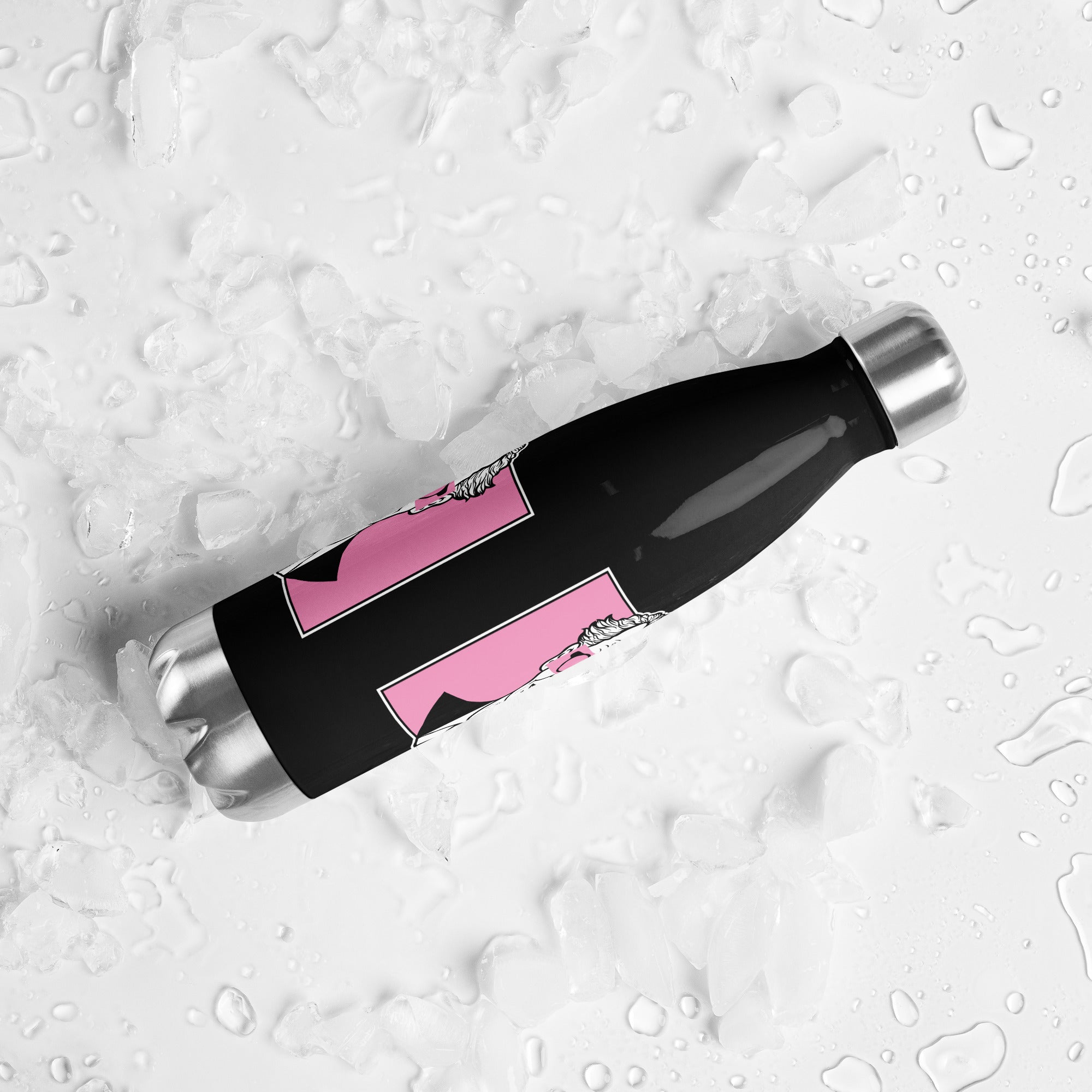 Botella de acero inoxidable de 500 ml con diseño personalizado y estética moderna, urbana, artística, minimalista. Con significado e inspiración en psicología.