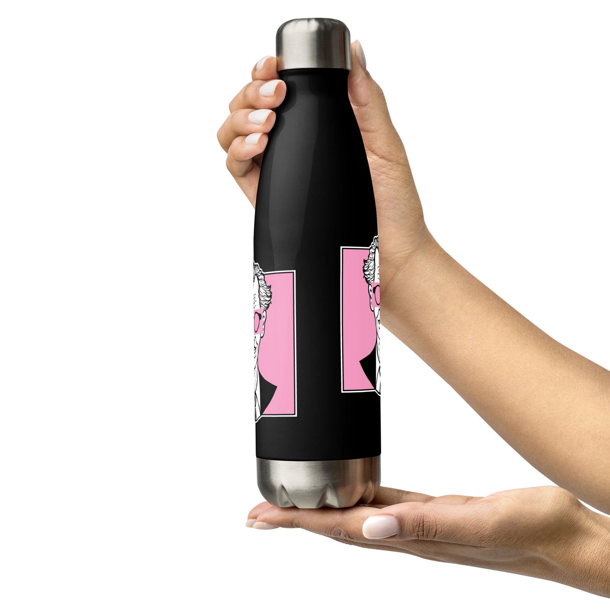 Botella de acero inoxidable de 500 ml con diseño personalizado y estética moderna, urbana, artística, minimalista. Con significado e inspiración en psicología.