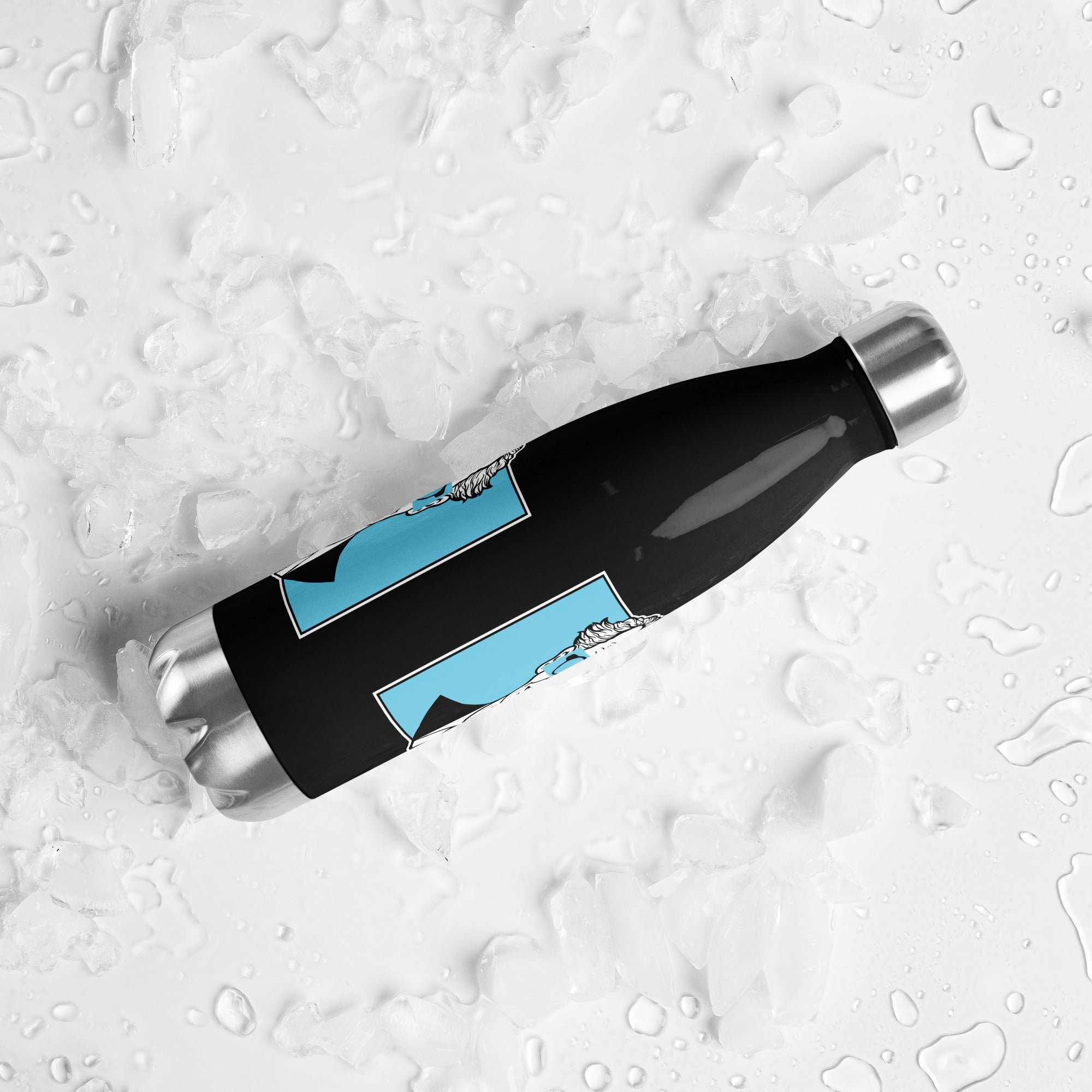 Botella de acero inoxidable de 500 ml con diseño personalizado y estética moderna, urbana, artística, minimalista. Con significado e inspiración en psicología.