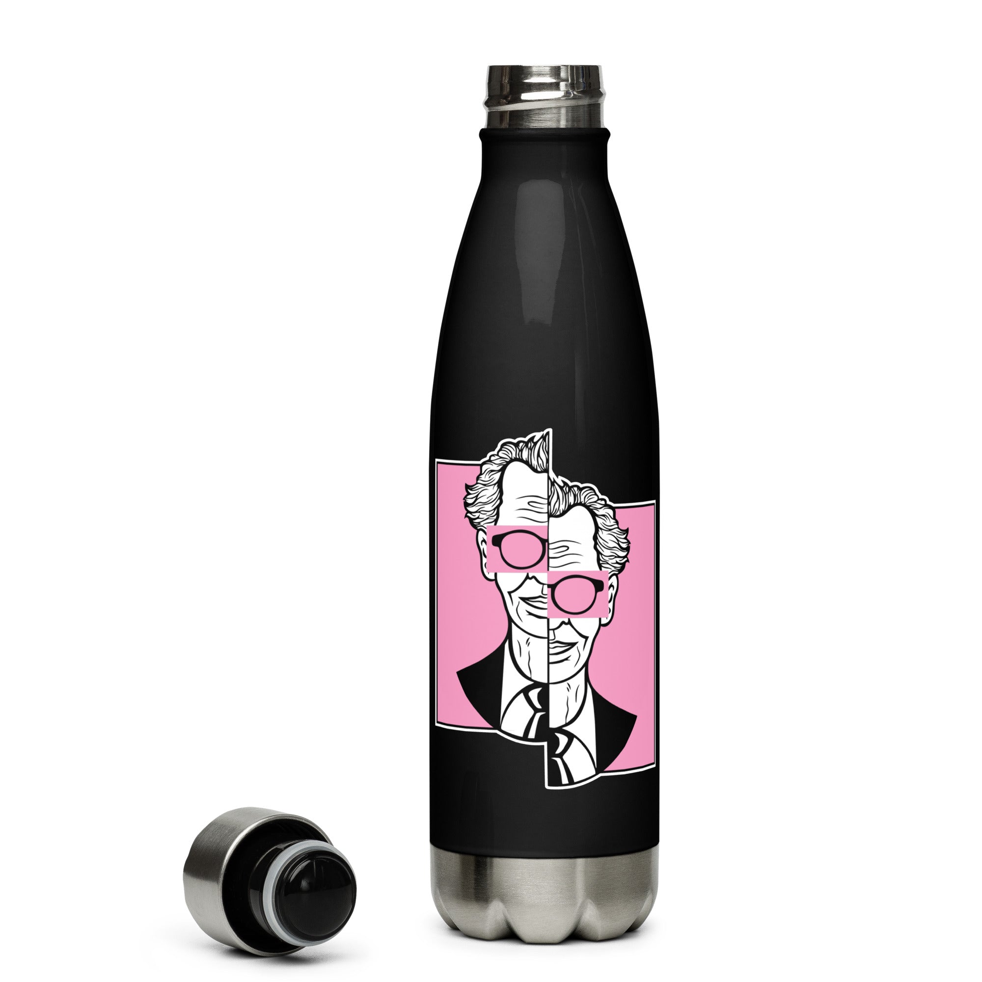 Botella de acero inoxidable de 500 ml con diseño personalizado y estética moderna, urbana, artística, minimalista. Con significado e inspiración en psicología.