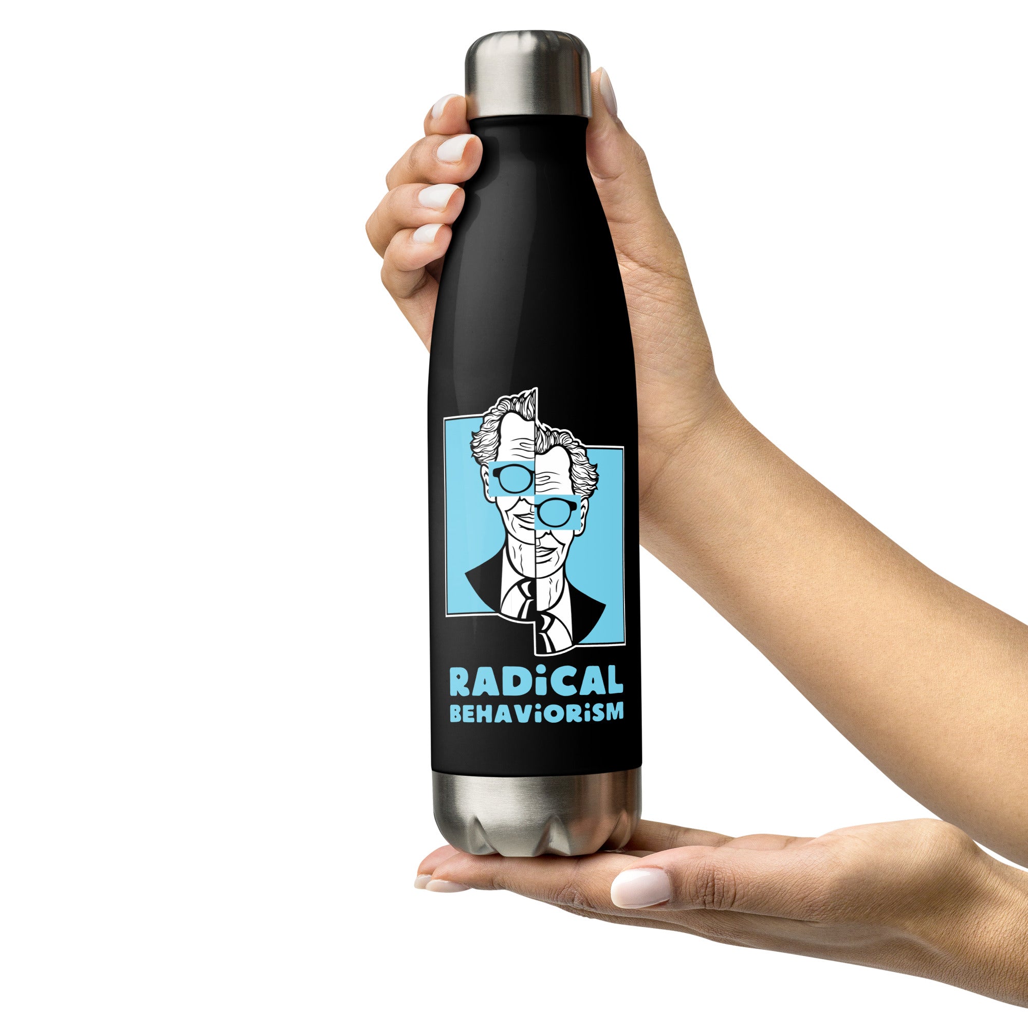 Botella de acero inoxidable de 500 ml con diseño personalizado y estética moderna, urbana, artística, minimalista. Con significado e inspiración en psicología.