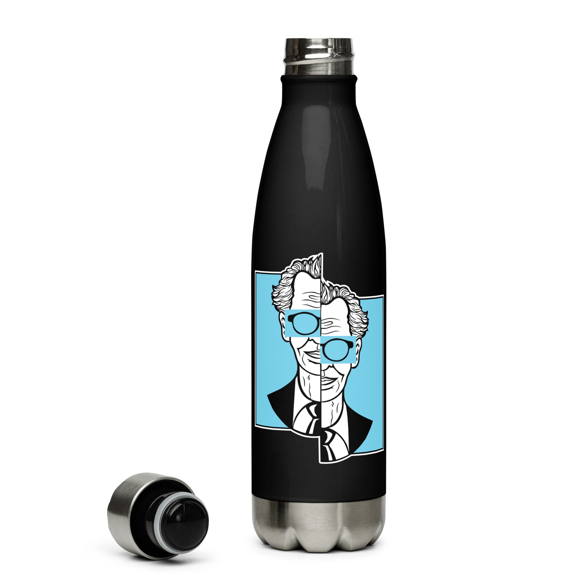 Botella de acero inoxidable de 500 ml con diseño personalizado y estética moderna, urbana, artística, minimalista. Con significado e inspiración en psicología.