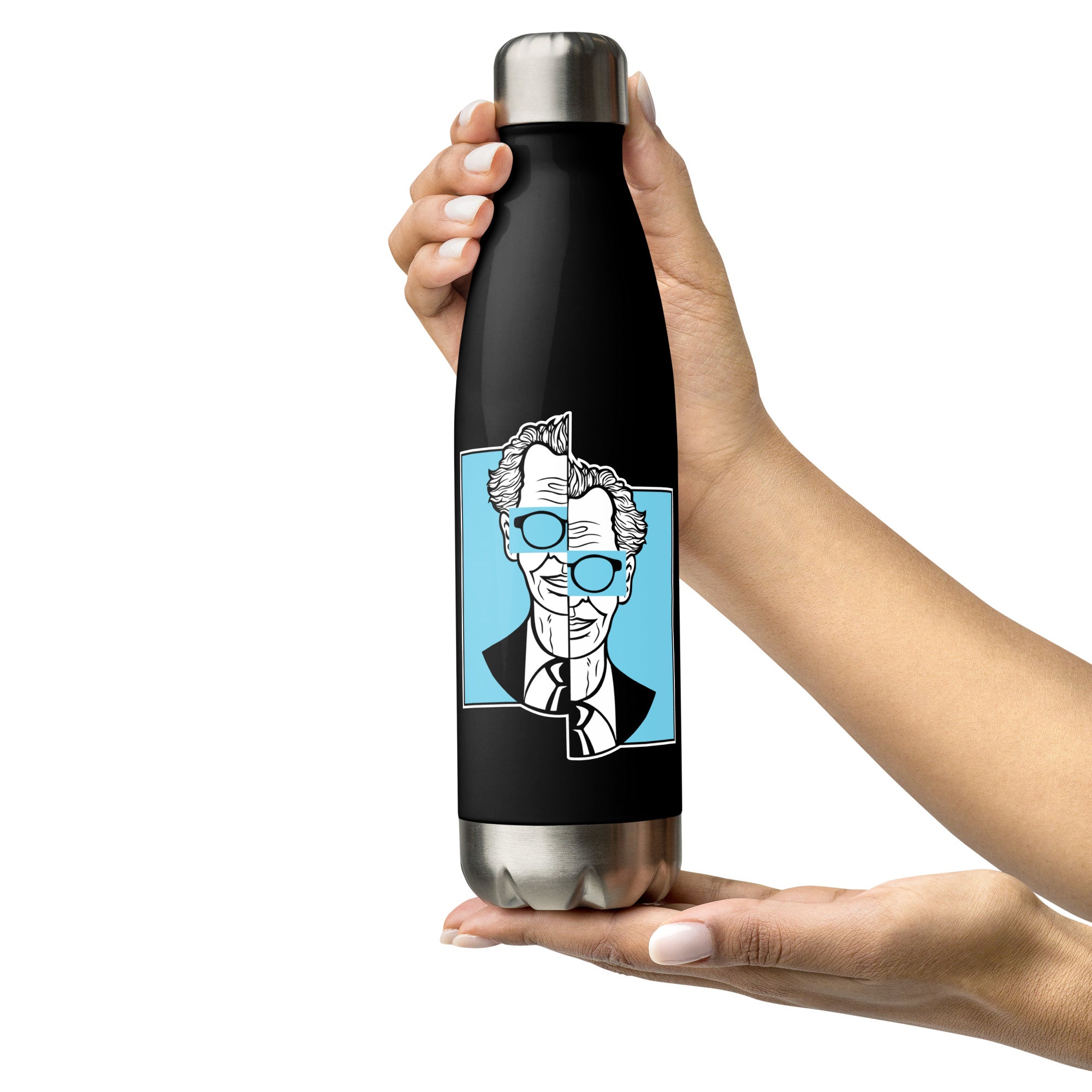 Botella de acero inoxidable de 500 ml con diseño personalizado y estética moderna, urbana, artística, minimalista. Con significado e inspiración en psicología.
