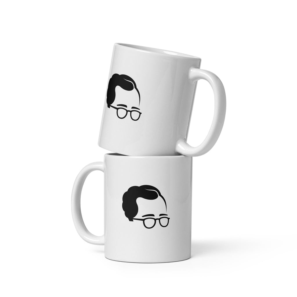 Taza blanca brillante de 325 ml con diseño personalizado, bonito, moderno, artístico, simbólico y urbano. Con significado profundo inspirado en la psicología.