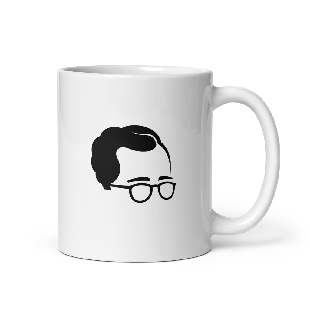 Taza blanca brillante de 325 ml con diseño personalizado, bonito, moderno, artístico, simbólico y urbano. Con significado profundo inspirado en la psicología.